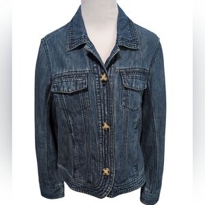 Coldwater Creek jean jacket, blue denim, women's medium 10-12